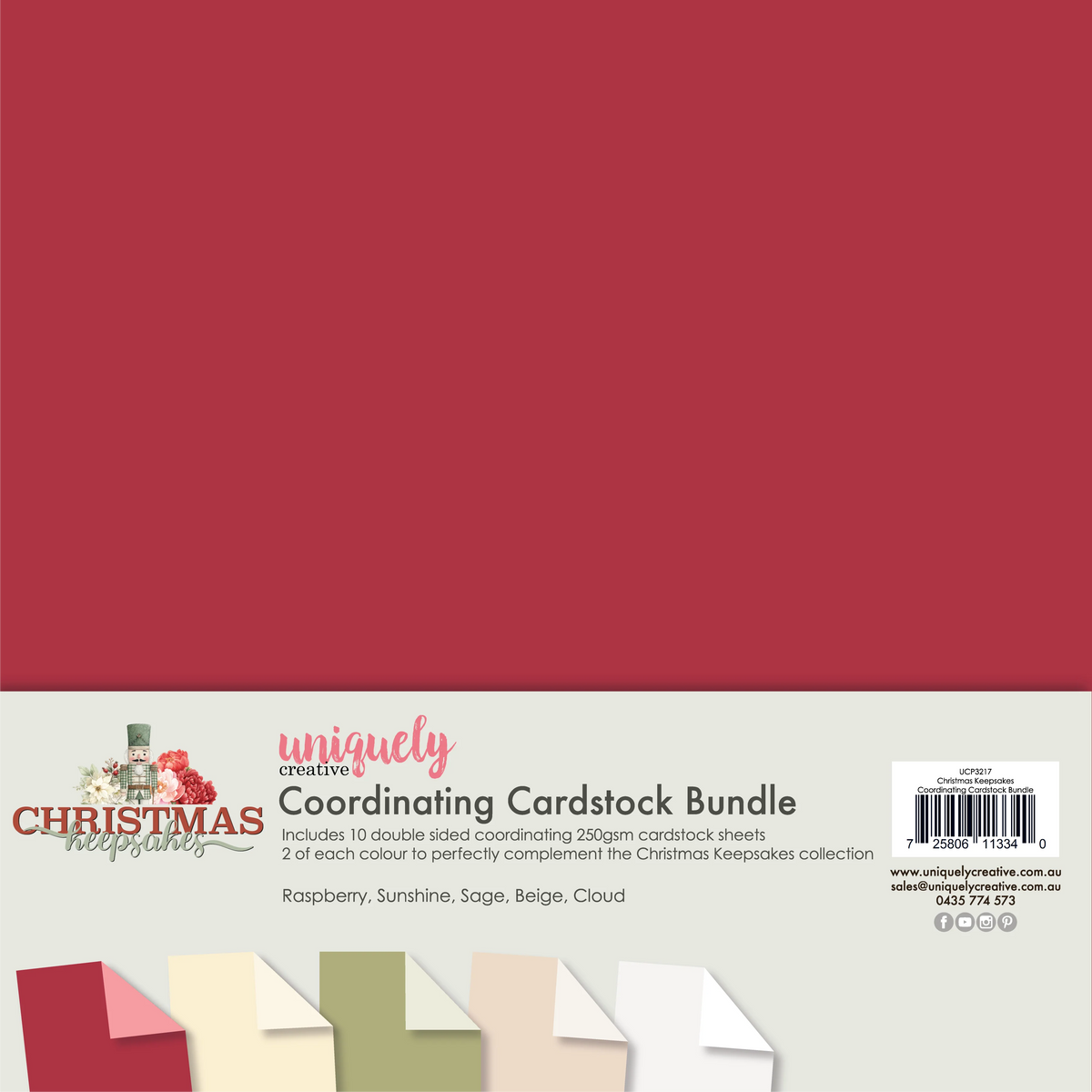 Uniquely Creative - Coordinating Cardstock Bundle - Christmas Keepsakes (Oct 26)