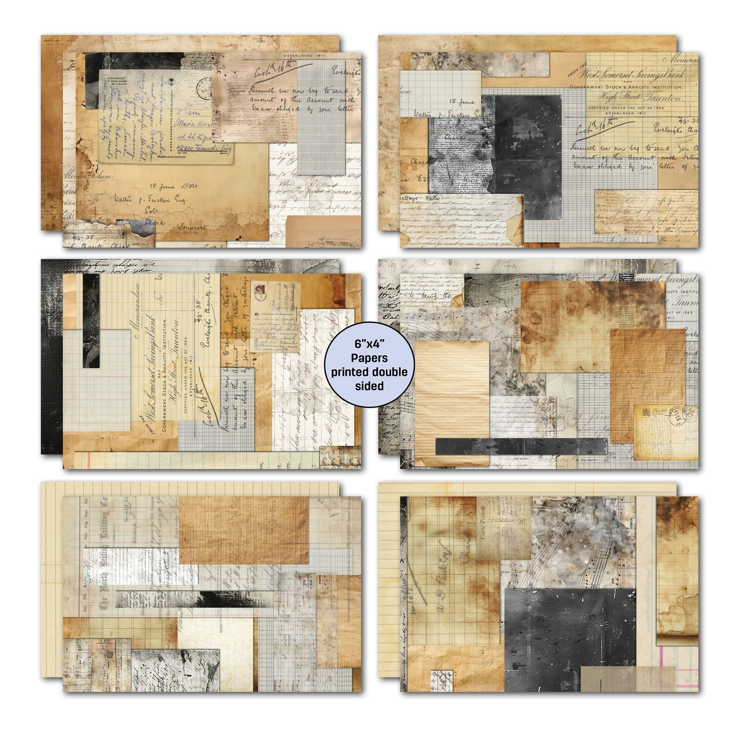 3Quarter Designs - 6x4 Card Making Pack - Paper Tales