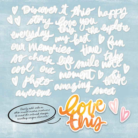 49 and Market - Irresistible - Chipboard Words