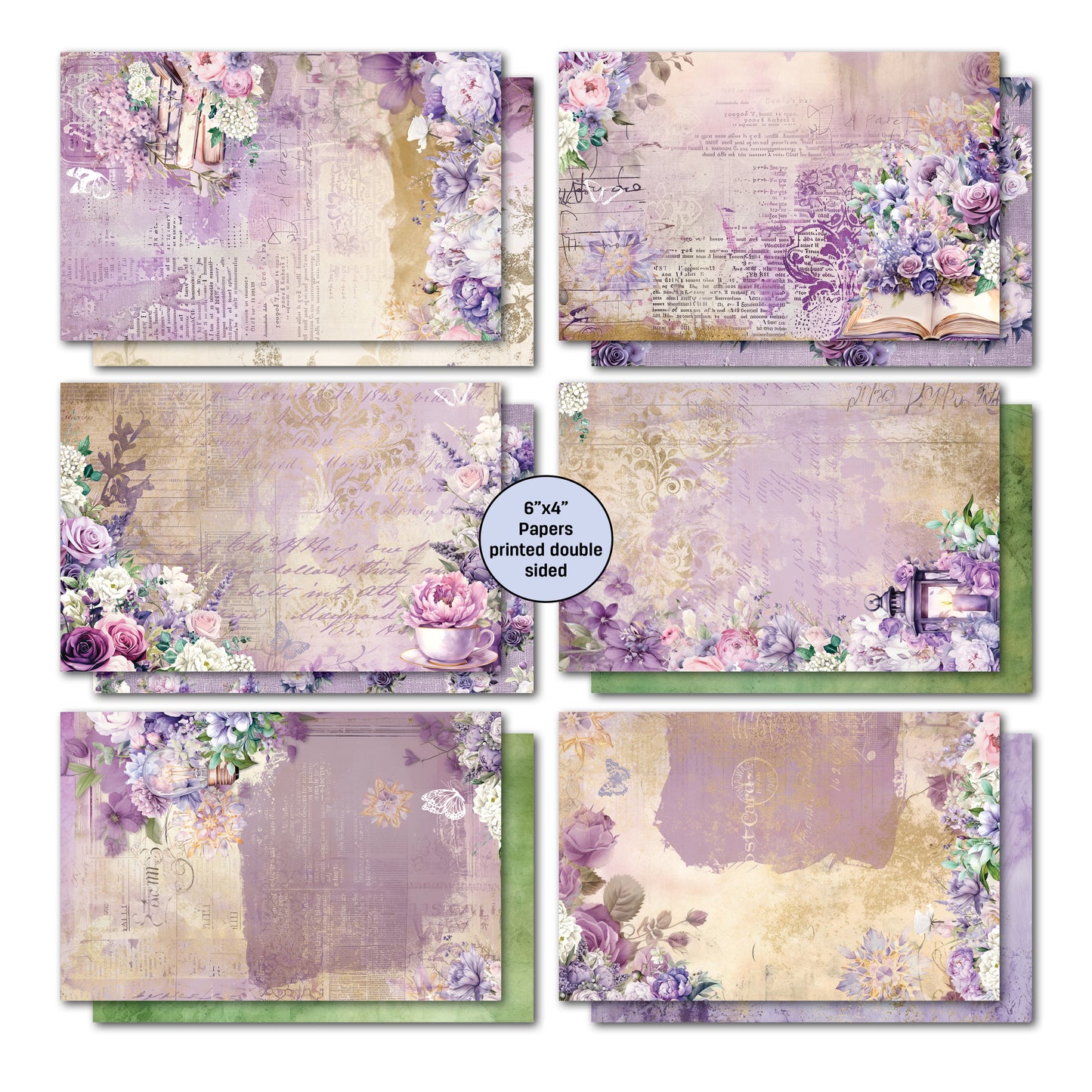 3Quarter Designs - 6x4 Card Making Pack - Violet Dreams