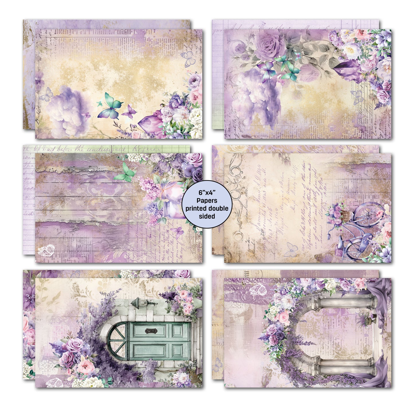 3Quarter Designs - 6x4 Card Making Pack - Violet Dreams
