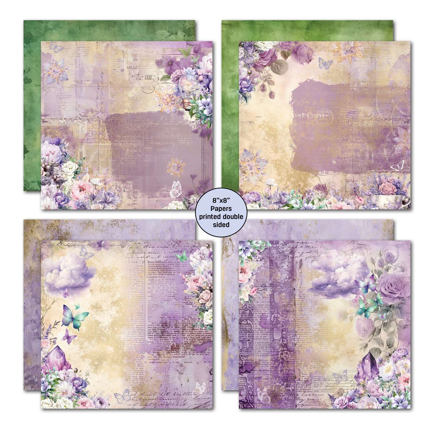 3Quarter Designs - 8x8 - Violet Dreams