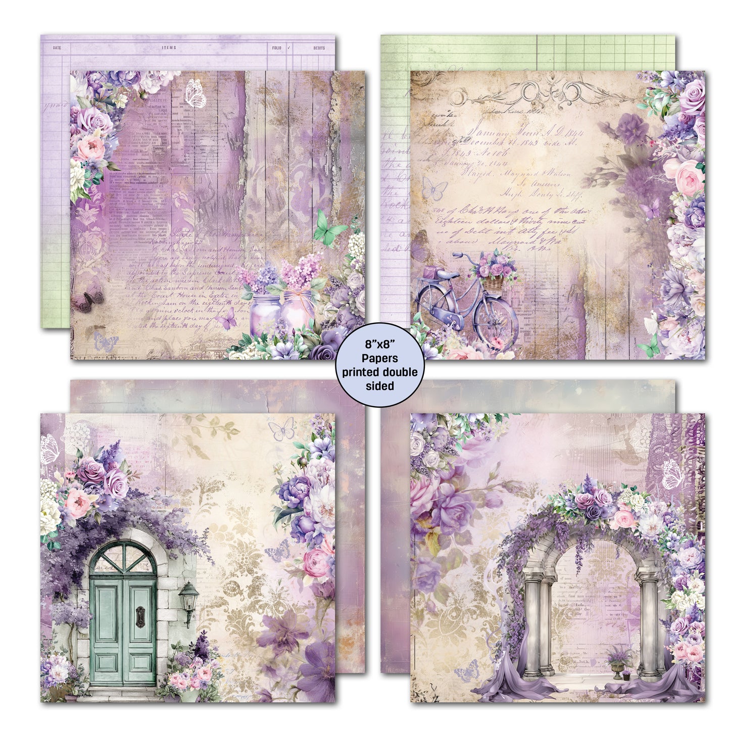 3Quarter Designs - 8x8 - Violet Dreams