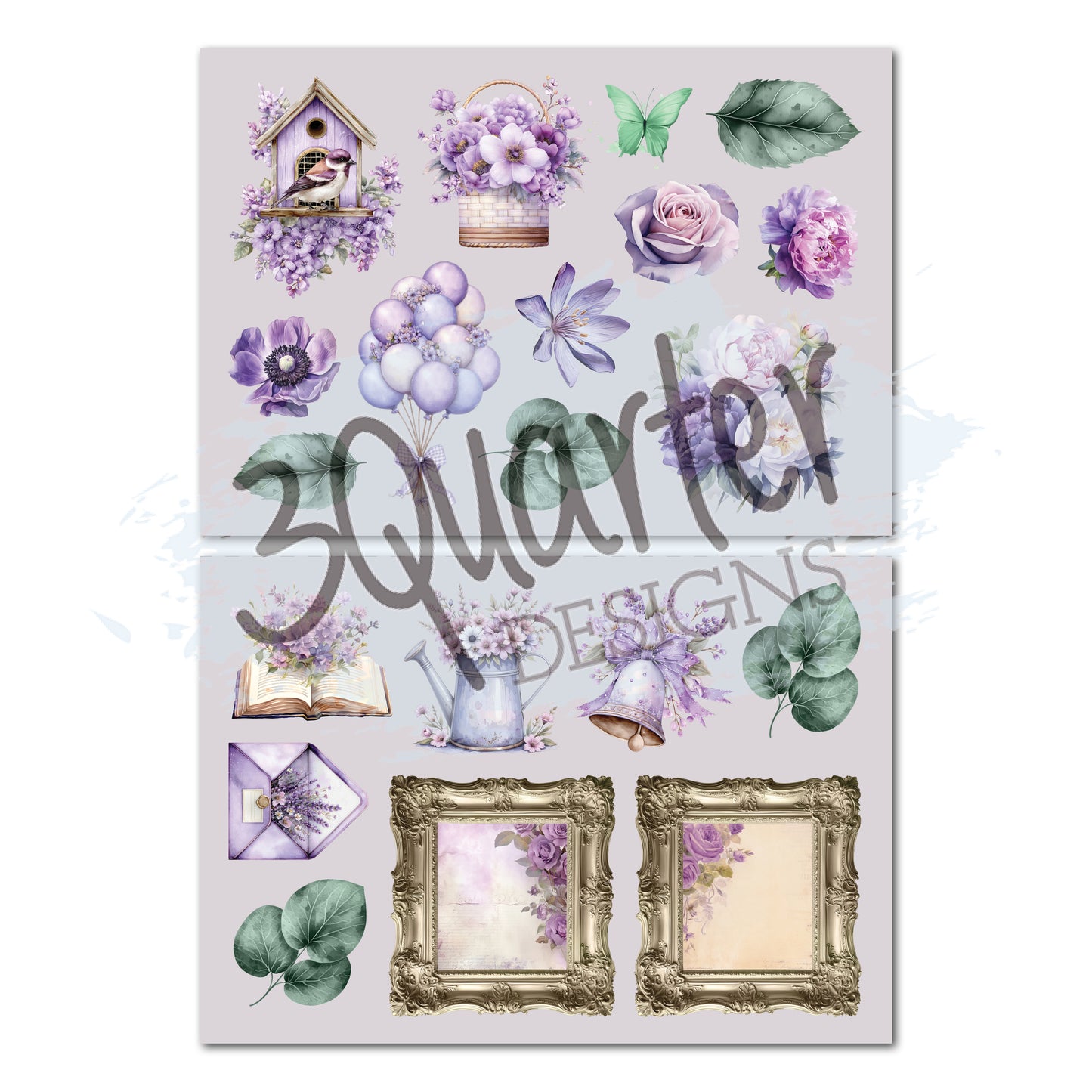 3Quarter Designs - 8x8 - Violet Dreams