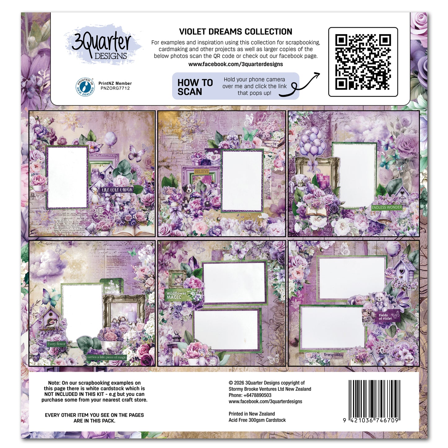 3Quarter Designs - 12x12 - Violet Dreams
