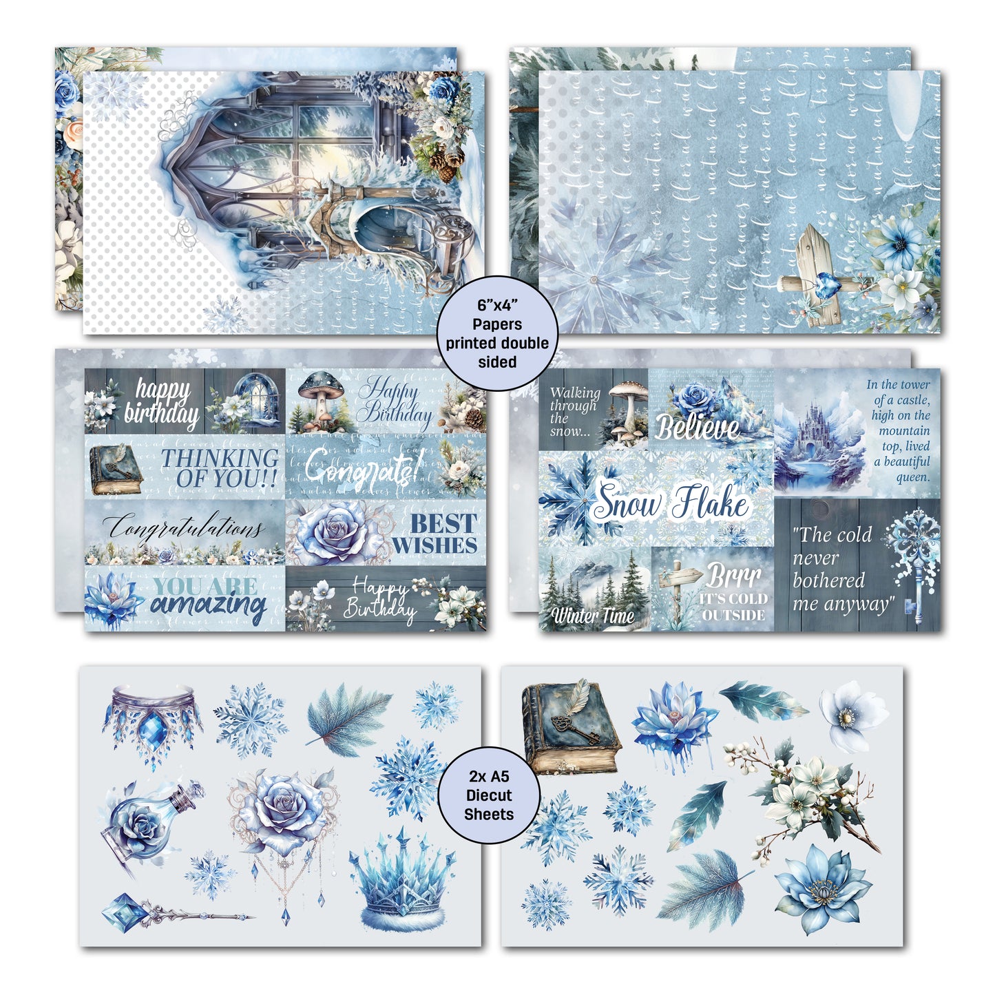 3Quarter Designs - 6x4 Card Making Pack - Winter Chronicles
