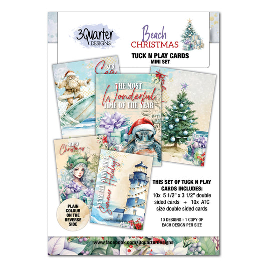 3Quarter Designs - Tuck 'n Play Cards - Beach Christmas