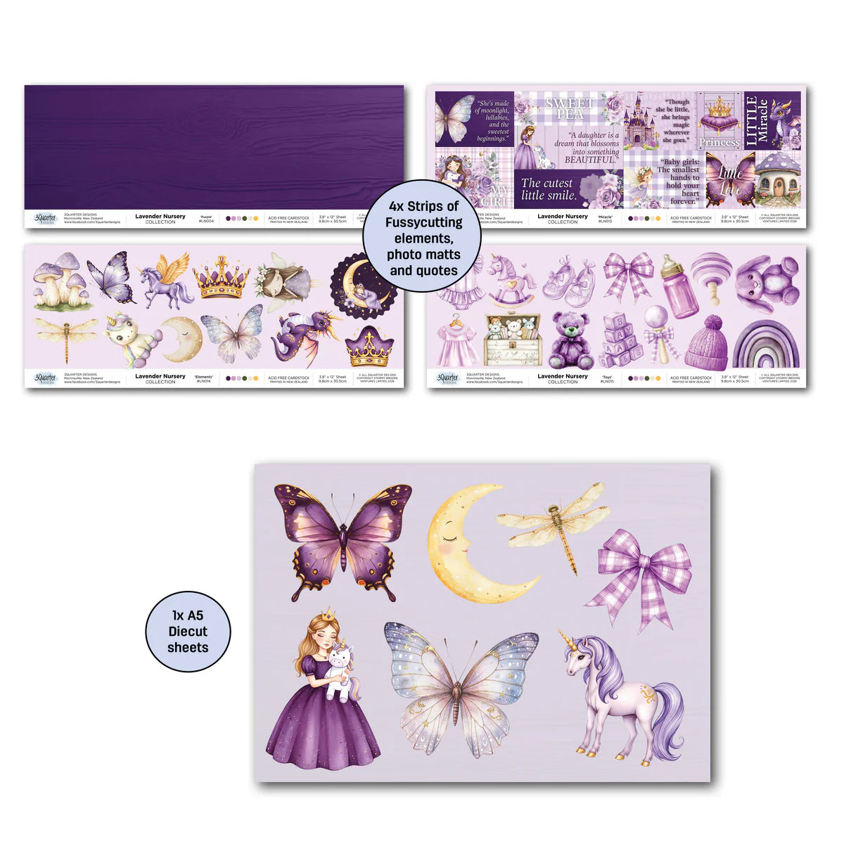 3Quarter Designs - 12x12 - Lavender Nursery Mini Collection