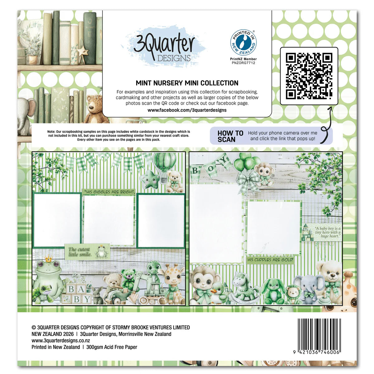3Quarter Designs - 12x12 - Mint Nursery Mini Collection