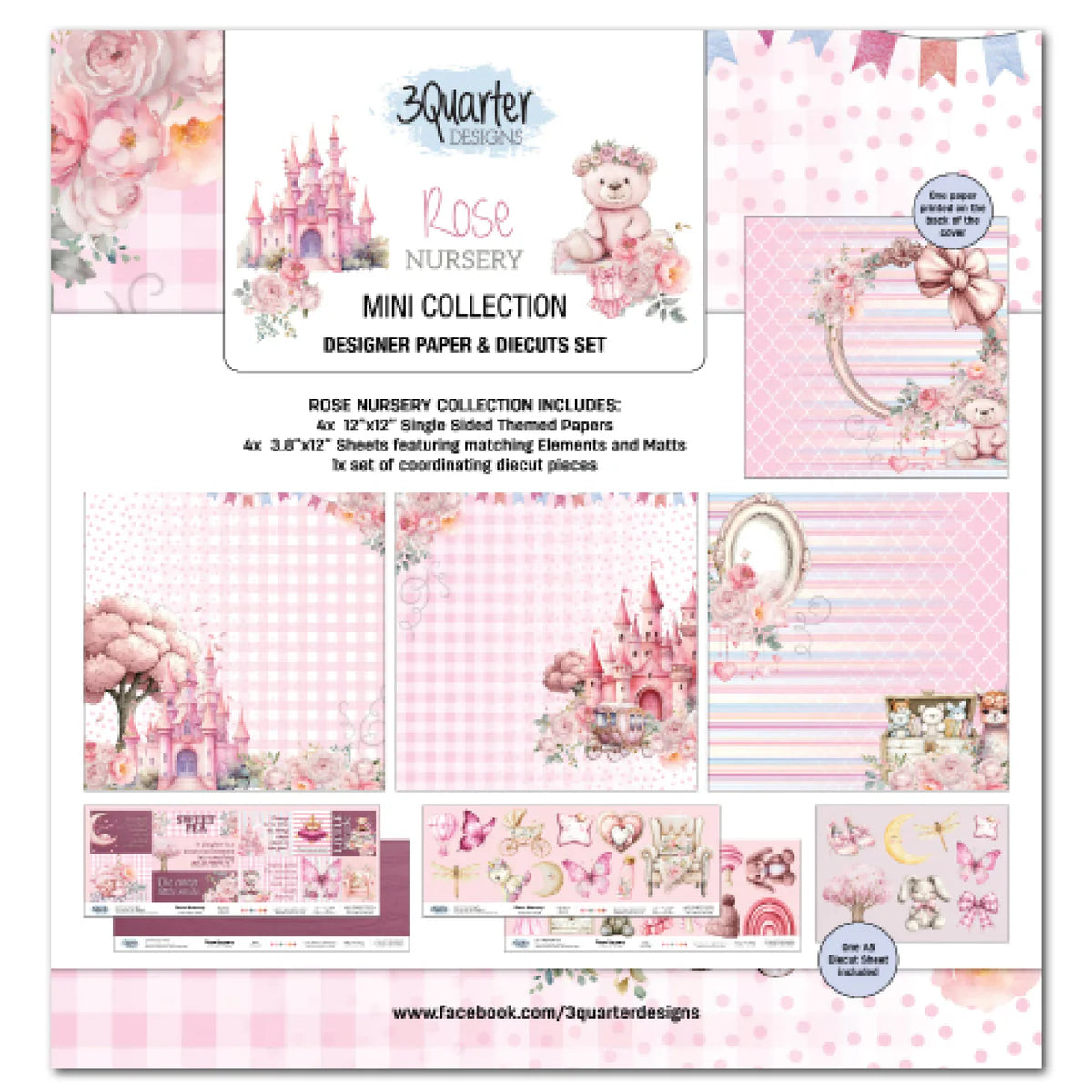 3Quarter Designs - 12x12 - Rose Nursery Mini Collection