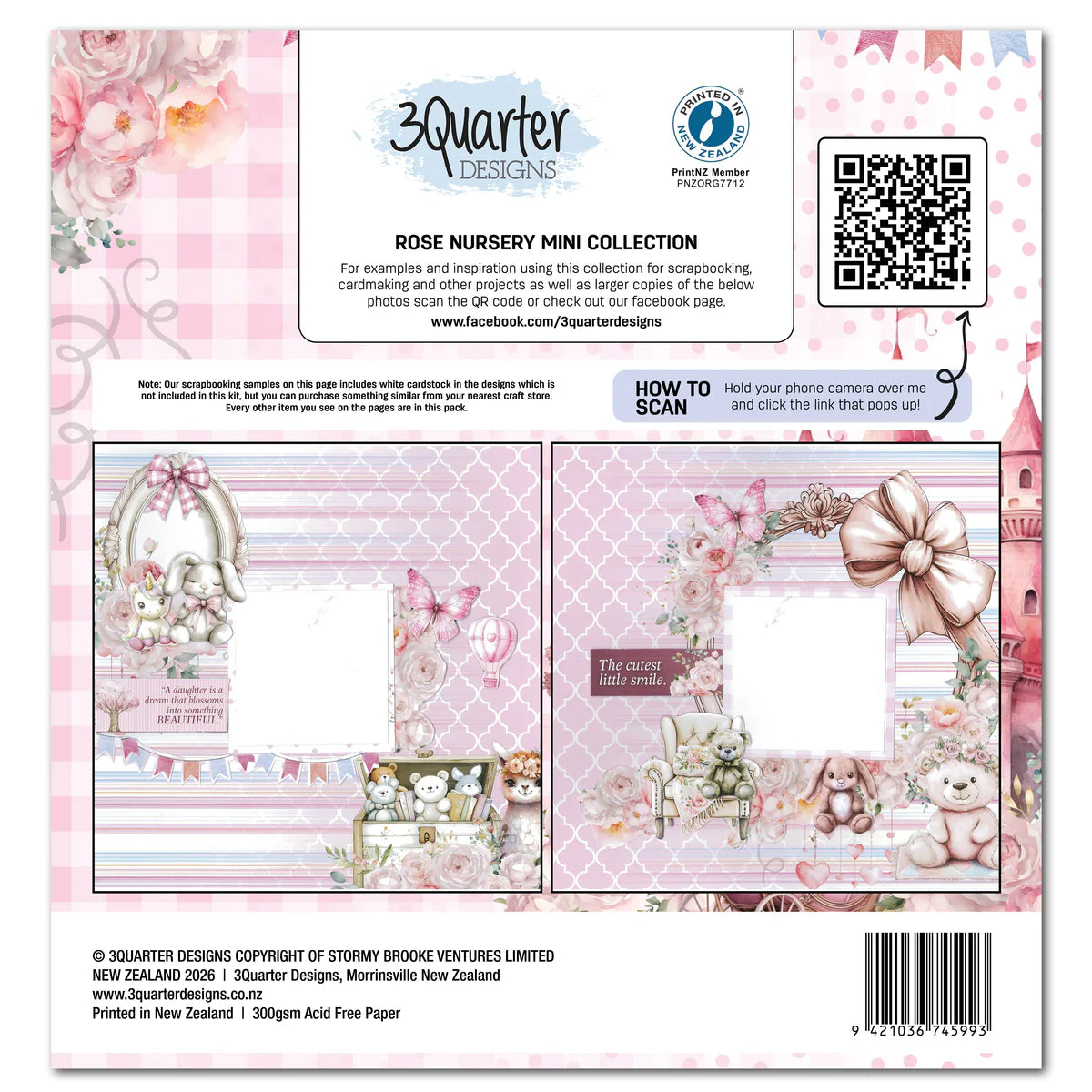 3Quarter Designs - 12x12 - Rose Nursery Mini Collection