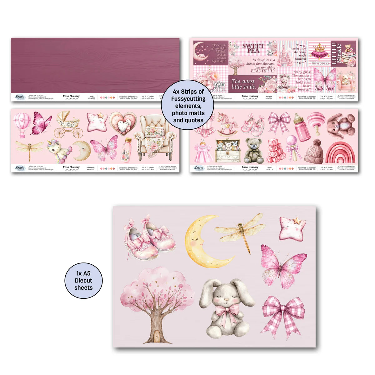 3Quarter Designs - 12x12 - Rose Nursery Mini Collection