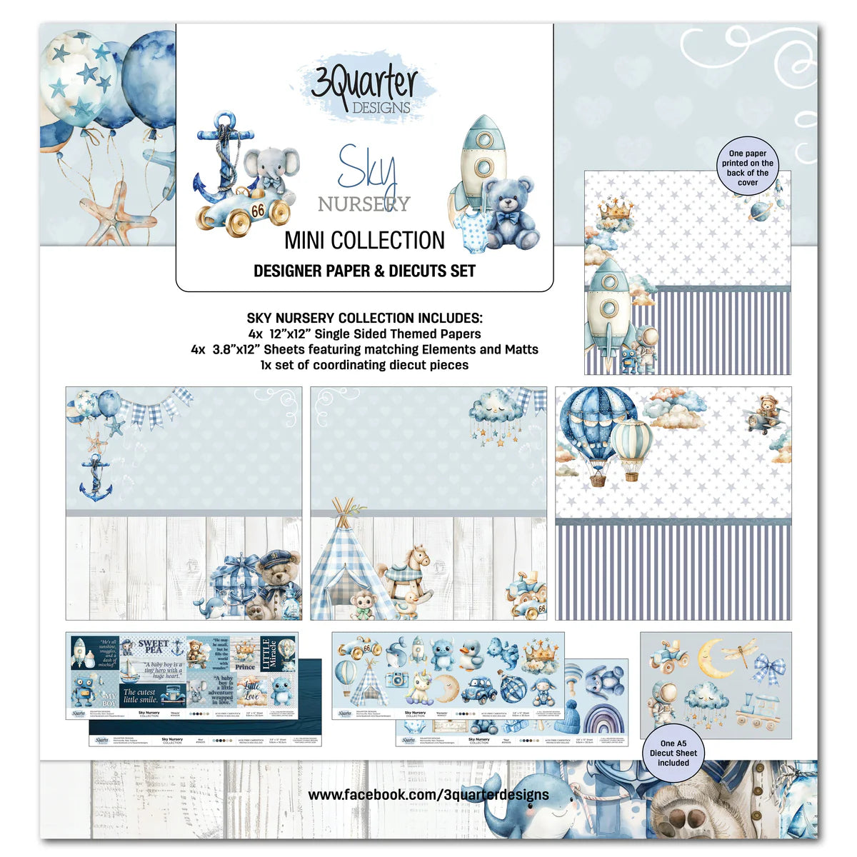 3Quarter Designs - 12x12 - Sky Nursery Mini Collection