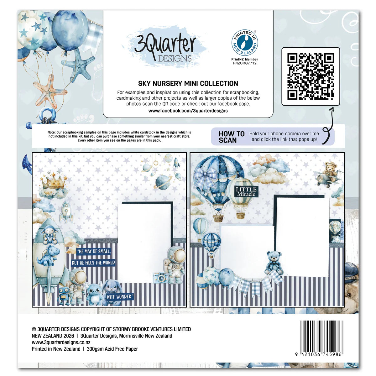 3Quarter Designs - 12x12 - Sky Nursery Mini Collection