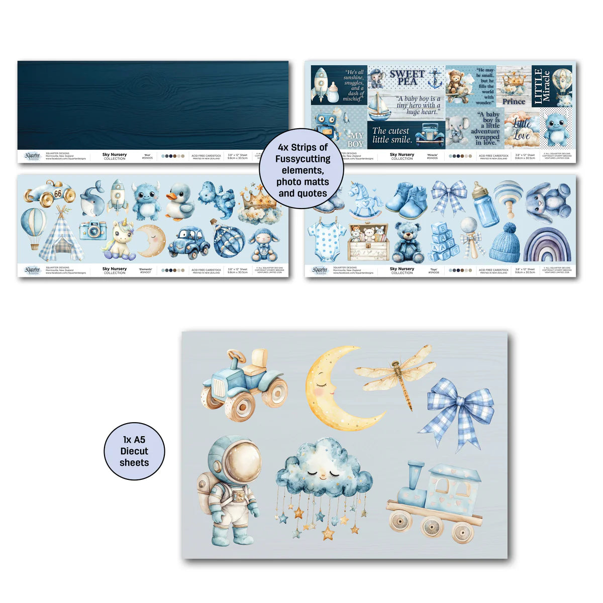 3Quarter Designs - 12x12 - Sky Nursery Mini Collection