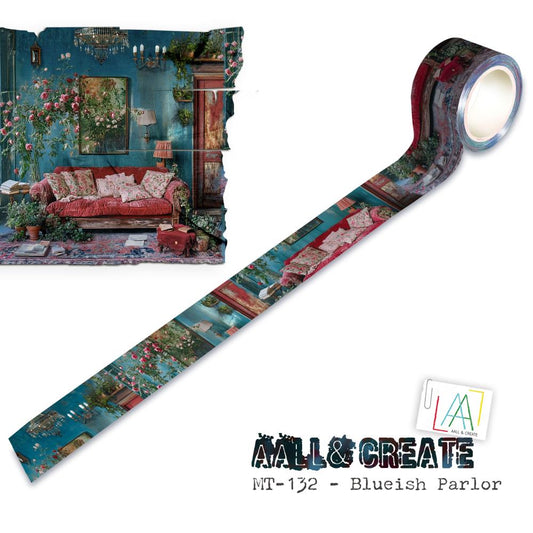 AALL And Create Layer - It - Up Washi Tape - 132 - Blueish Parlor - The Crafty Kiwi