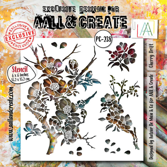 AALL & Create - 6"x6" Stencil - Cherry Drift - The Crafty Kiwi