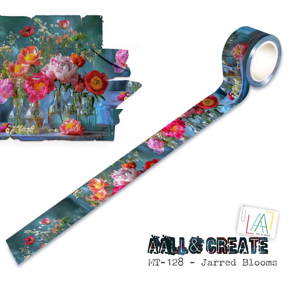 AALL & Create - Layer - It - Up Washi Tape - 128 - Jarred Blooms - The Crafty Kiwi