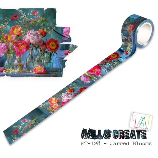 AALL & Create - Layer - It - Up Washi Tape - 128 - Jarred Blooms - The Crafty Kiwi