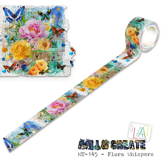 AALL & Create - Layer it Up Washi Tape - 145 Flora Whispers - The Crafty Kiwi