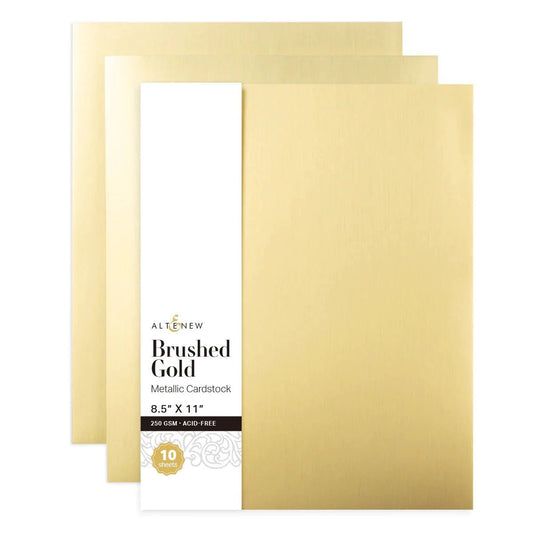 Altenew - Metallic Cardstock - Brushed/Matte Gold (1/sheet) - The Crafty Kiwi