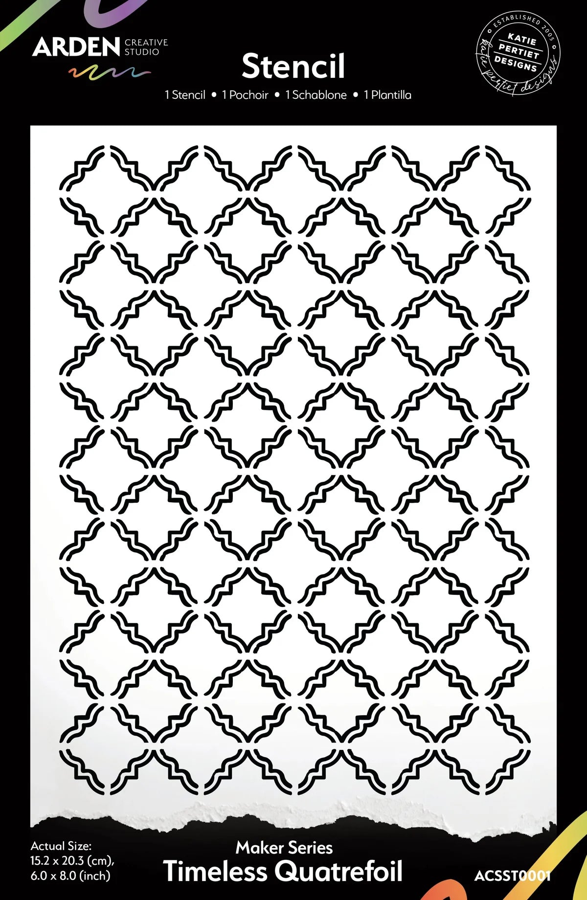 Arden Creative Studio - Hidden Creek - Timeless Quatrefoil Stencil - The Crafty Kiwi
