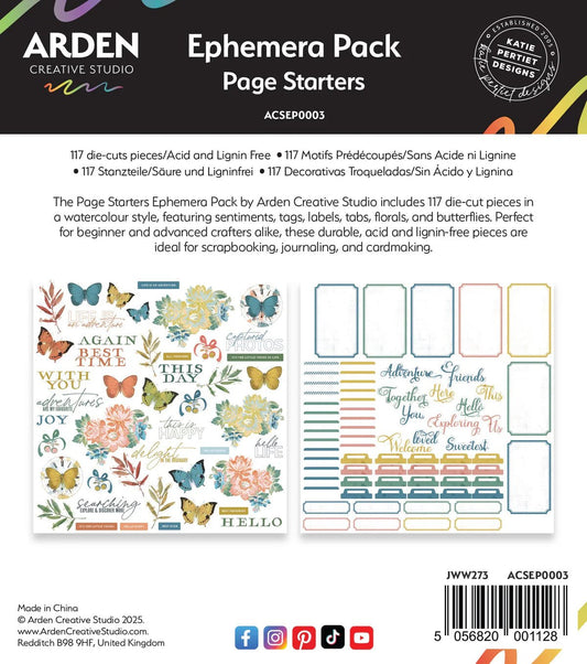Arden Creative Studio - "Page Starters" Ephemera Pack - The Crafty Kiwi
