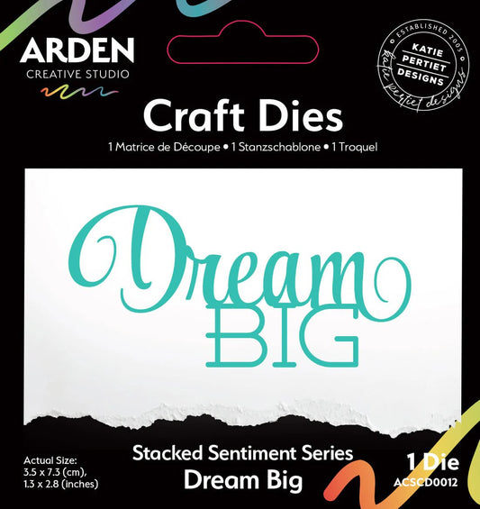 Arden Creative Studio - "Page Starters" Stacked Sentiment - Dream Big - The Crafty Kiwi
