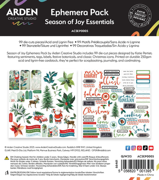 Arden Creative Studio - Season of Joy Ephemera Essentials Die Cuts - The Crafty Kiwi