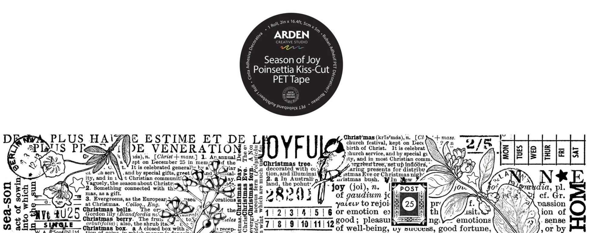 Arden Creative Studio - Season of Joy - Kiss - Cut PET Tape - The Crafty Kiwi