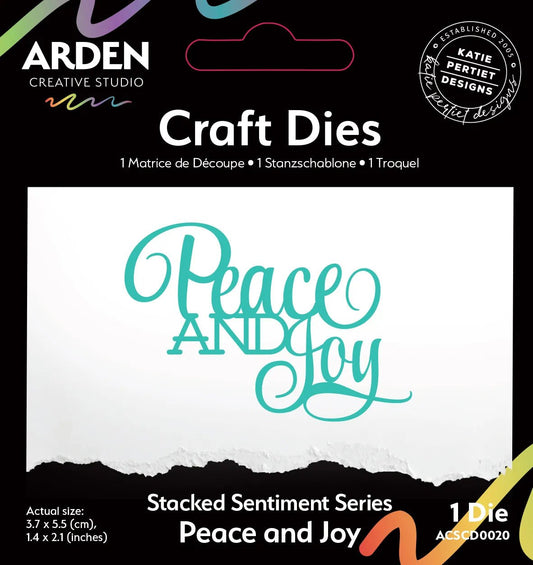 Arden Creative Studio - Season of Joy - Peace and Joy - Craft Die Set - The Crafty Kiwi