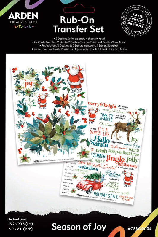 Arden Creative Studio - Season of Joy - Rub - On Transfer Set - The Crafty Kiwi