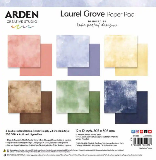 Arden - Laurel Grove 12x12 Solids Paper Pack - The Crafty Kiwi