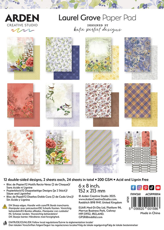 Arden - Laurel Grove - 6x8 Paper Pack - The Crafty Kiwi