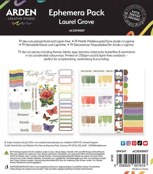 Arden - Laurel Grove - Ephemera Pack - The Crafty Kiwi
