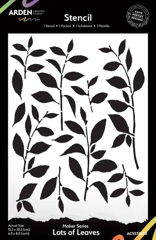 Arden - Maker Series - Lots of Leaves Stencil - The Crafty Kiwi