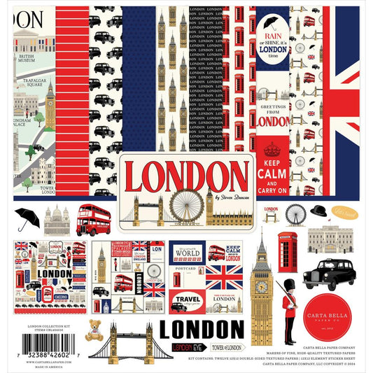 Carta Bella - London - 12x12 Bundle Pack - The Crafty Kiwi