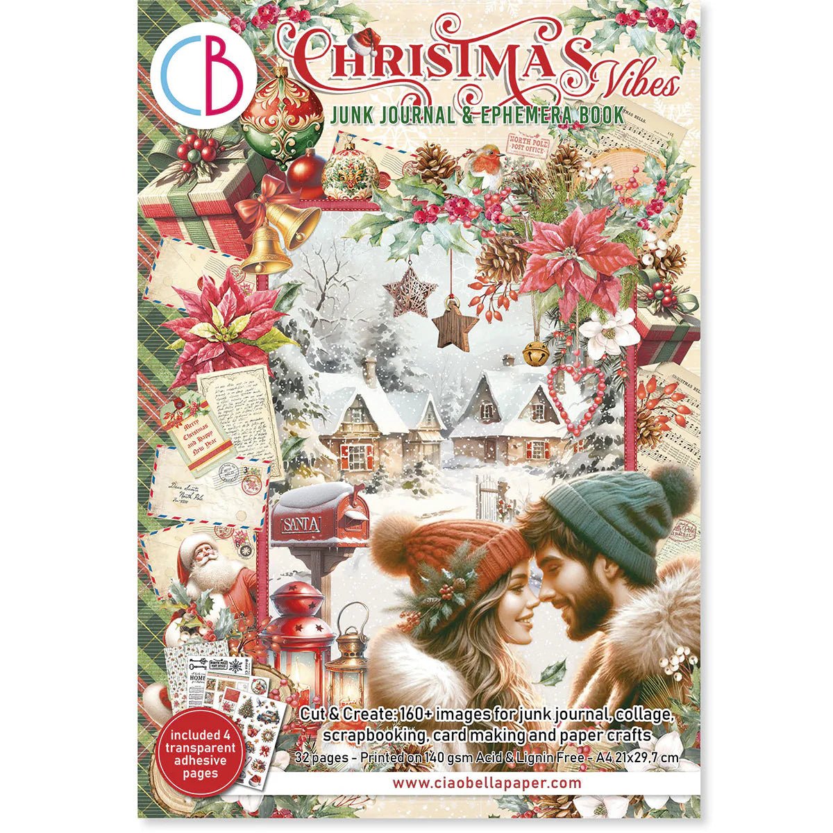 Ciao Bella - Junk Journal & Ephemera Book - Christmas Vibes (A4 32/pg) - The Crafty Kiwi