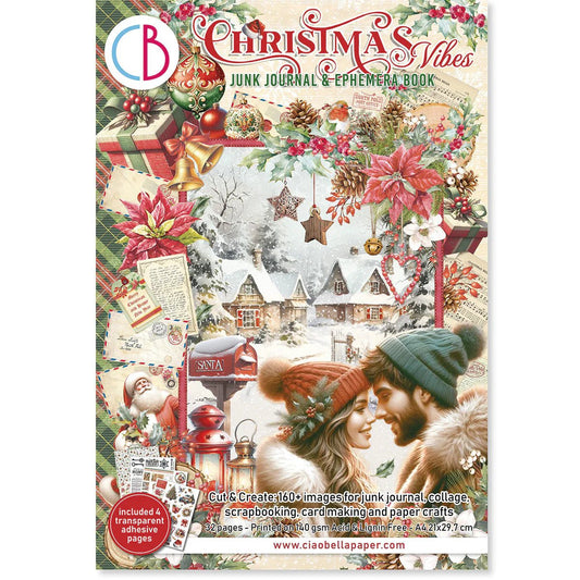 Ciao Bella - Junk Journal & Ephemera Book - Christmas Vibes (A4 32/pg) - The Crafty Kiwi
