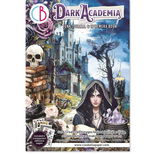 Ciao Bella - Junk Journal Ephemera Book - Dark Academia (A4 32/Pkg) - The Crafty Kiwi
