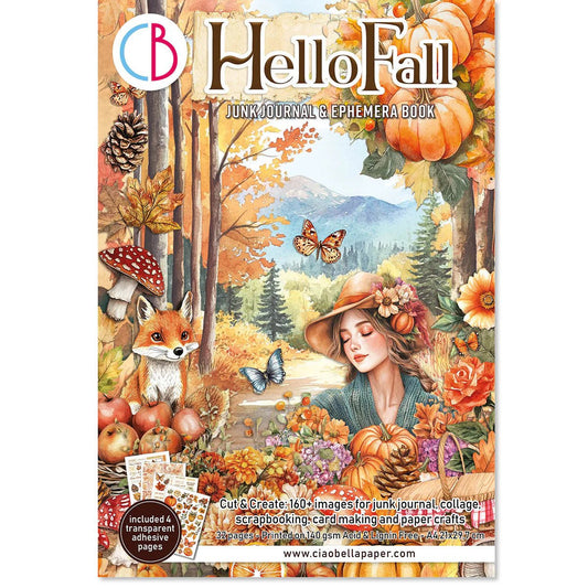 Ciao Bella - Junk Journal Ephemera Book - Hello Fall (A4 32/Pkg) - The Crafty Kiwi