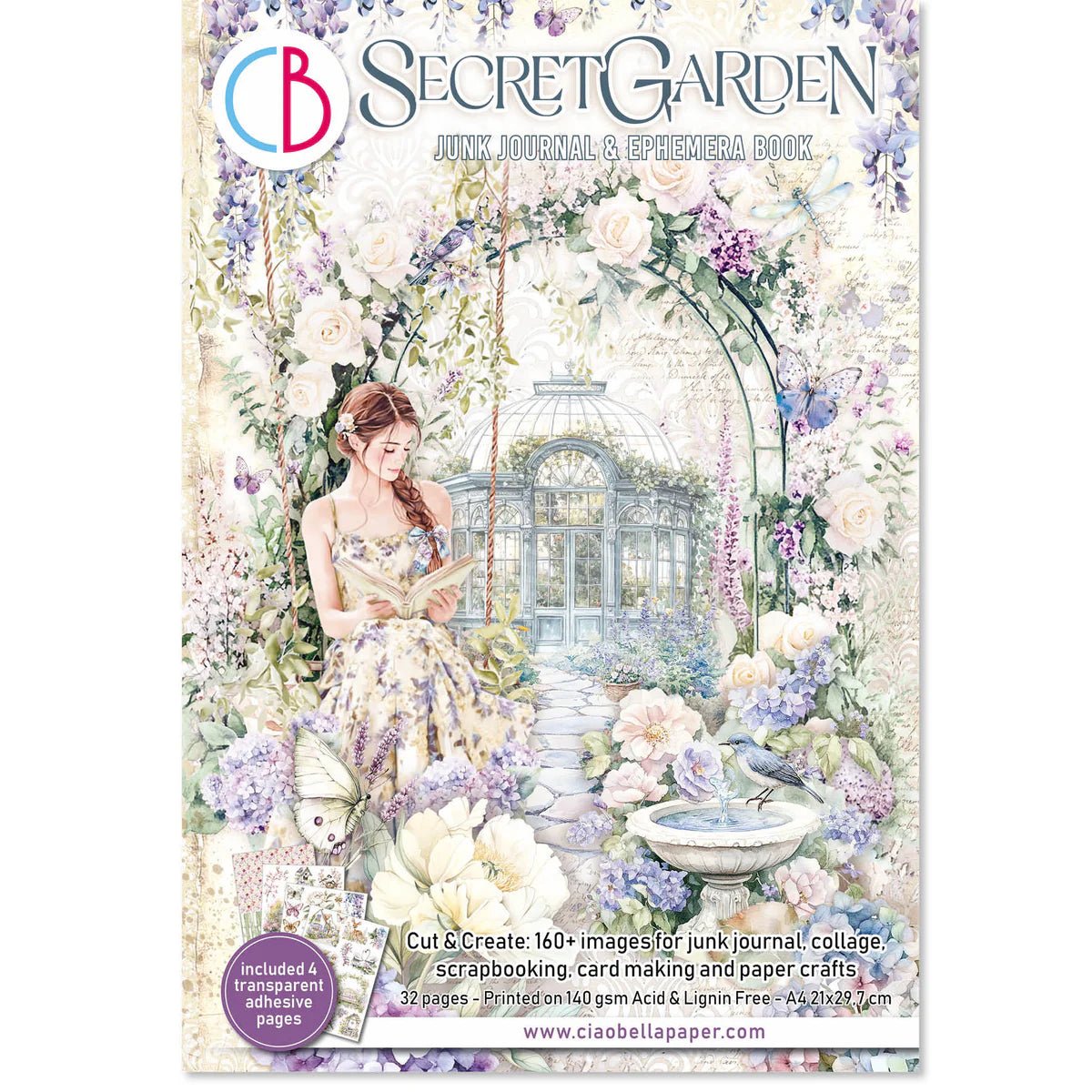 Ciao Bella - Junk Journal & Ephemera Book - Secret Garden (A4 32/pkg) - The Crafty Kiwi