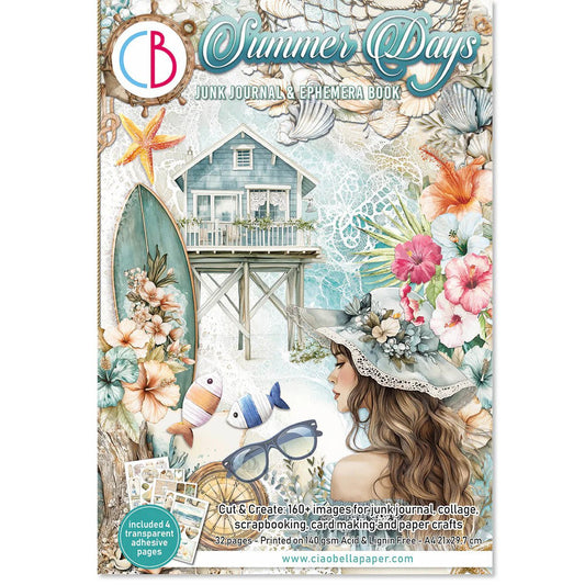 Ciao Bella - Junk Journal & Ephemera Book - Summer Days (A4 32/pg) - The Crafty Kiwi