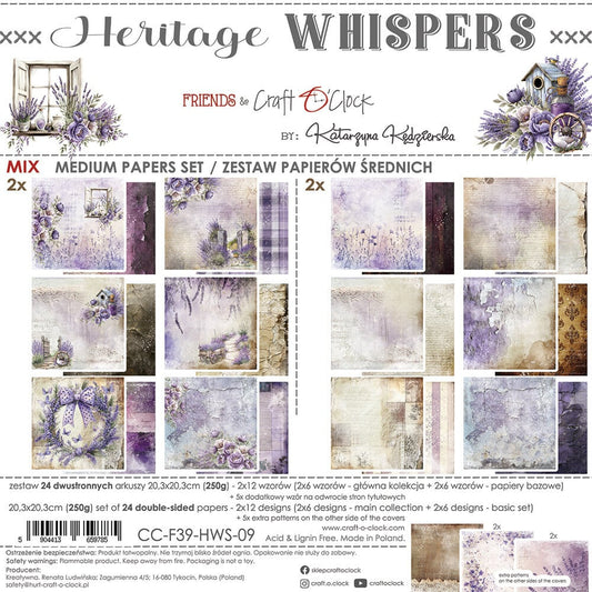 Craft O'Clock - Heritage Whispers - 8x8 Paper Collection