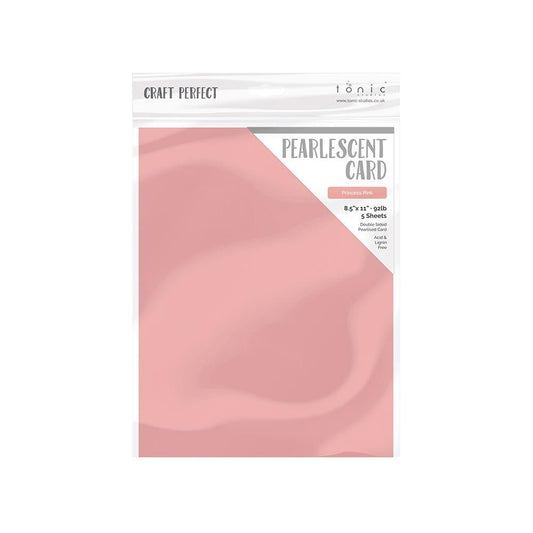 Craft Perfect By Tonic Studios - PEARLESCENT Card - Princess Pink (5/sheets) - The Crafty Kiwi
