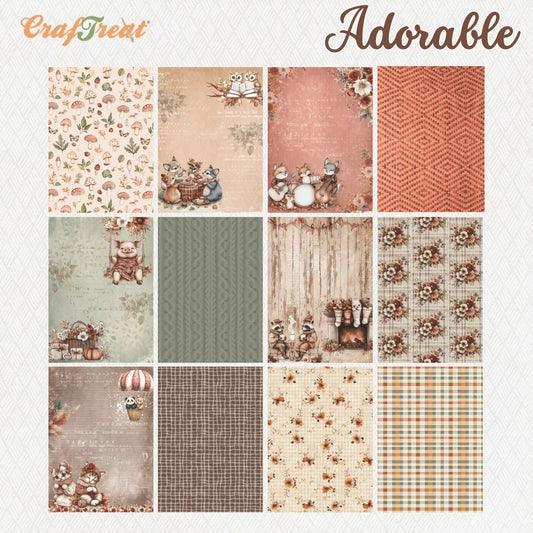 CrafTreat - 6x8" Paper Pad - Adorable - The Crafty Kiwi