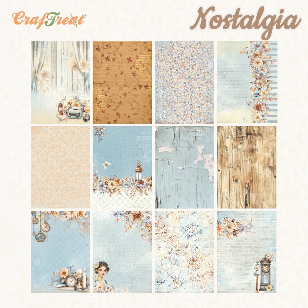 CrafTreat - 6x8" Paper Pad - Nostalgia - The Crafty Kiwi