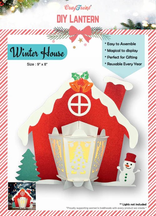 CrafTreat - DIY Paper Lantern - House - The Crafty Kiwi