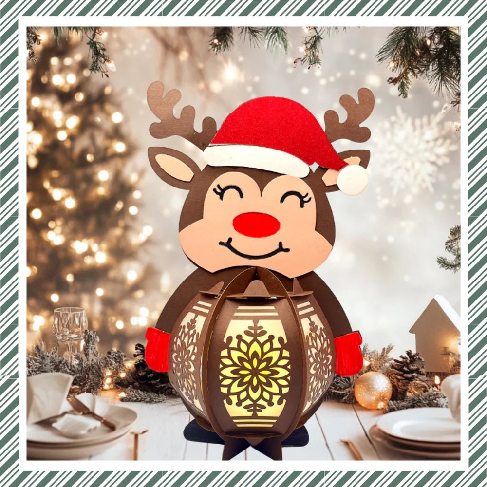 CrafTreat - DIY Paper Lantern - Reindeer - The Crafty Kiwi
