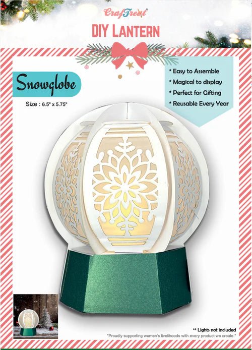CrafTreat - DIY Paper Lantern - Snowglobe - The Crafty Kiwi